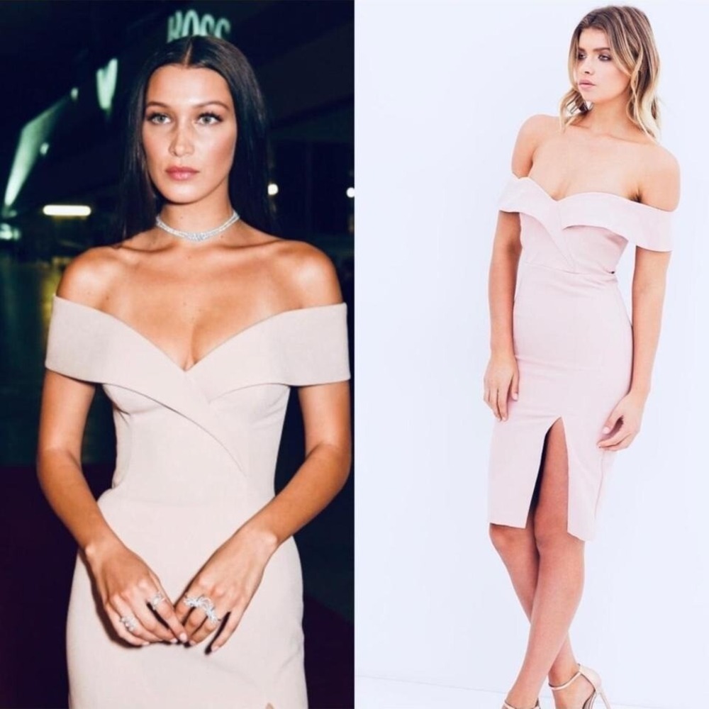 Bardot Bella Midi Dress Size 6 Small New with tags off white off the shoulder